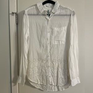 NWT Kyla Seo • White Embroidered Blouse